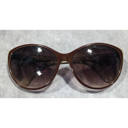 Dana Buchman Retro Cateye Brown And Beige Sunglasses