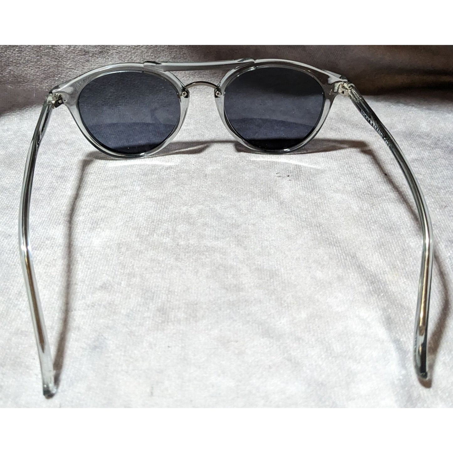 Lucky Brandy Dumont Translucent Grey Aviator Sunglasses