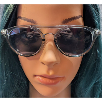 Lucky Brandy Dumont Translucent Grey Aviator Sunglasses