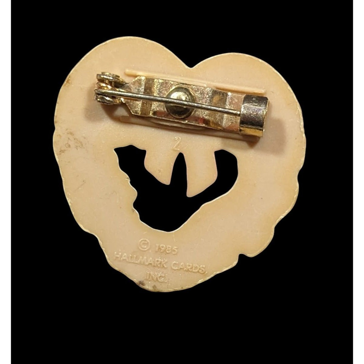 Vintage 1985 Hallmark Valentine's Heart Wreath Brooch