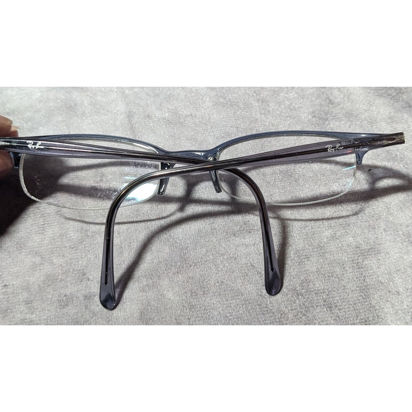 Ray Ban RB7005 2061 Blue Half Rim Glasses Frames