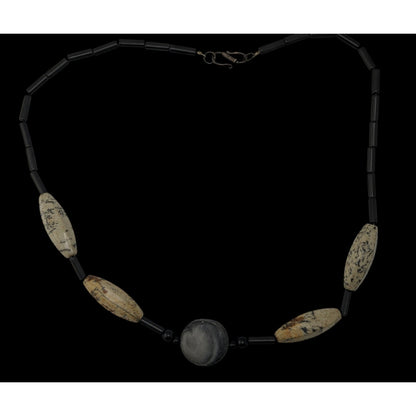 Vintage Nature Inspired Multi-Stone Beaded Necklace 21" With Hook Clasp