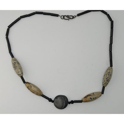 Vintage Nature Inspired Multi-Stone Beaded Necklace 21" With Hook Clasp