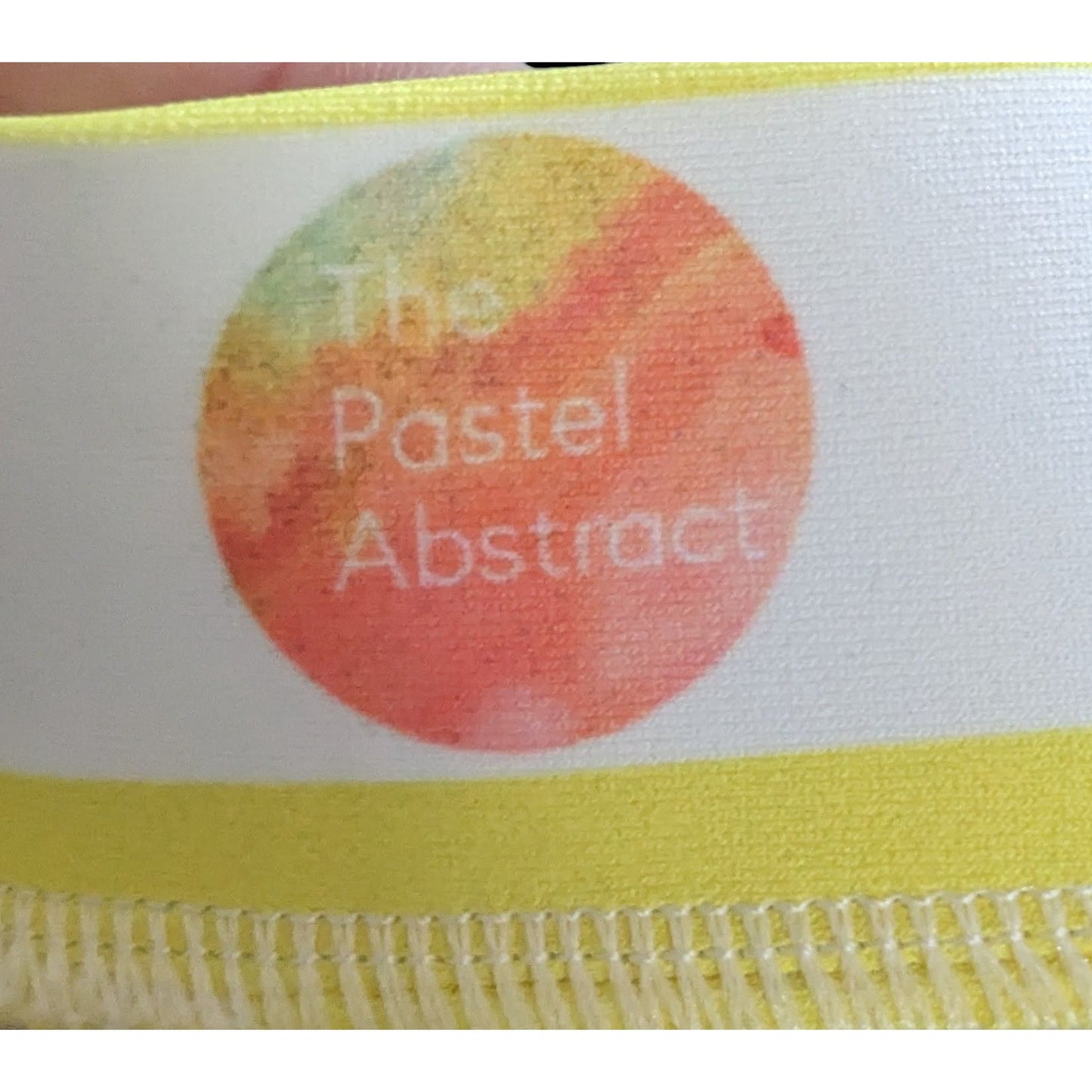 The Pastel Abstract Yellow And Pink Skater Skirt Size Medium