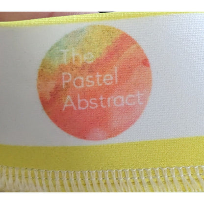 The Pastel Abstract Yellow And Pink Skater Skirt Size Medium