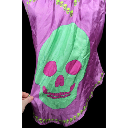 Charlotte Sparre Gothic Skeleton Purple And Green Top Size Small