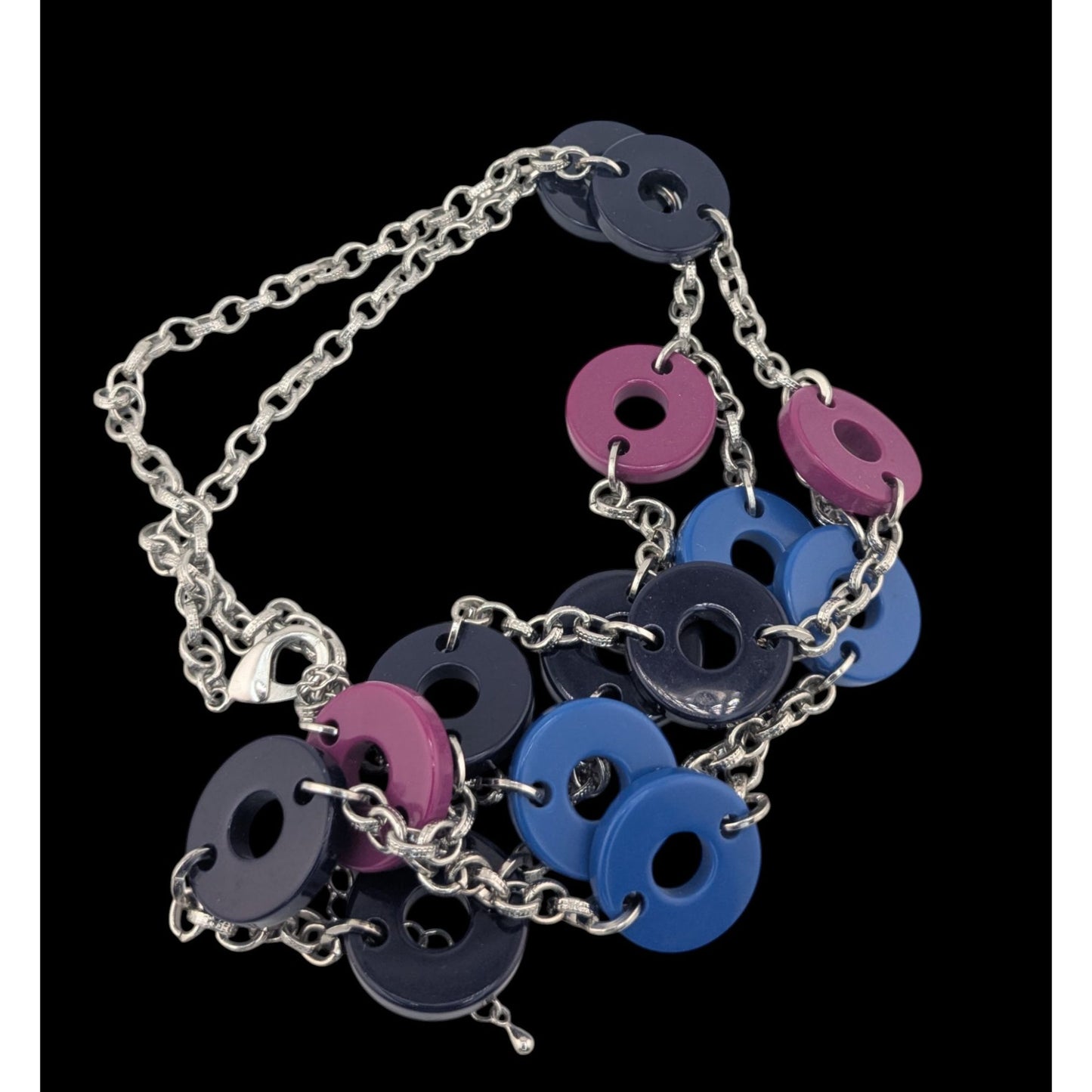 Colorful Multi-Layer Circle Layered Station Necklace