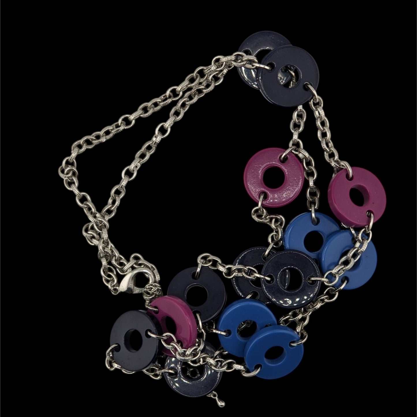 Colorful Multi-Layer Circle Layered Station Necklace