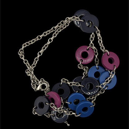 Colorful Multi-Layer Circle Layered Station Necklace