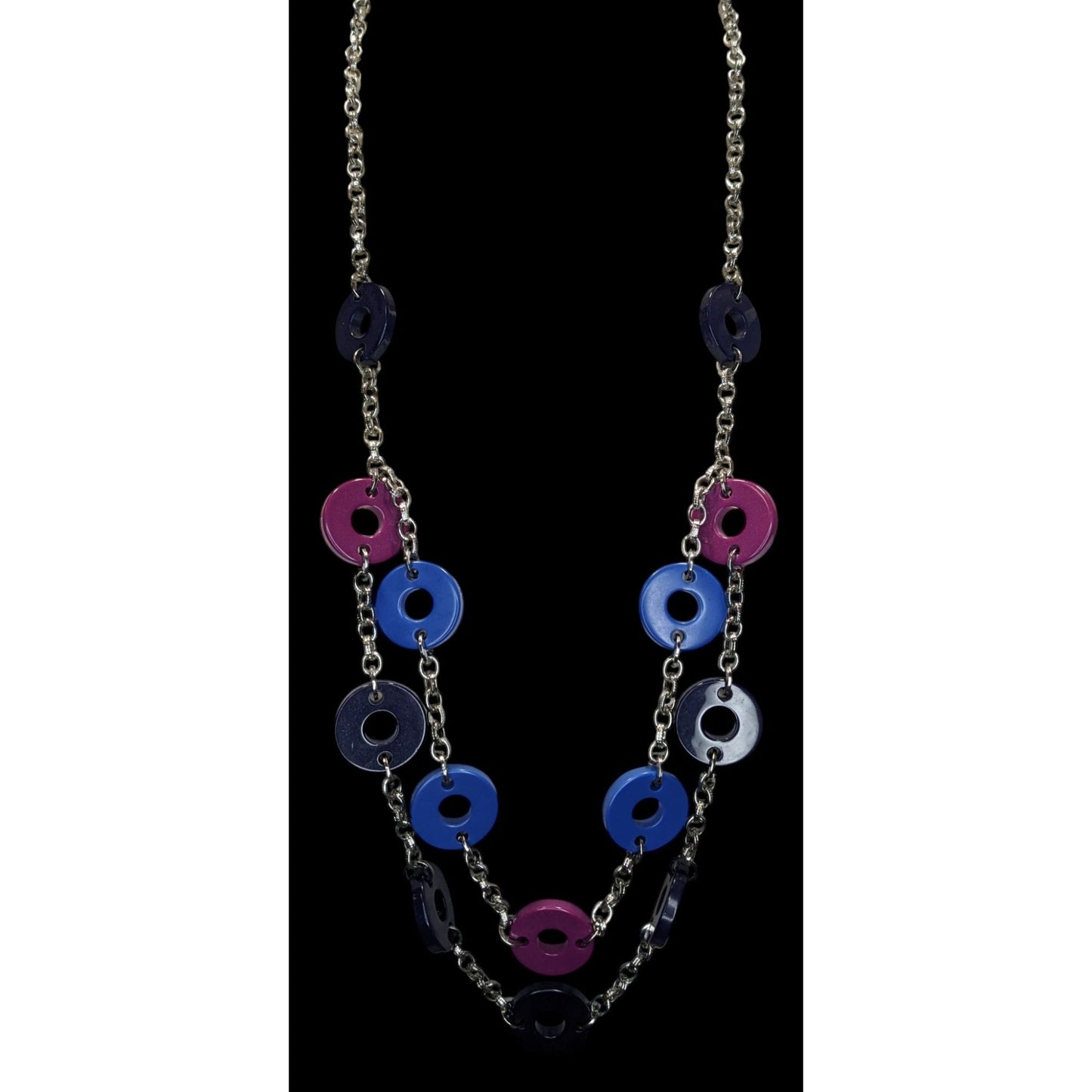 Colorful Multi-Layer Circle Layered Station Necklace