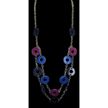 Colorful Multi-Layer Circle Layered Station Necklace