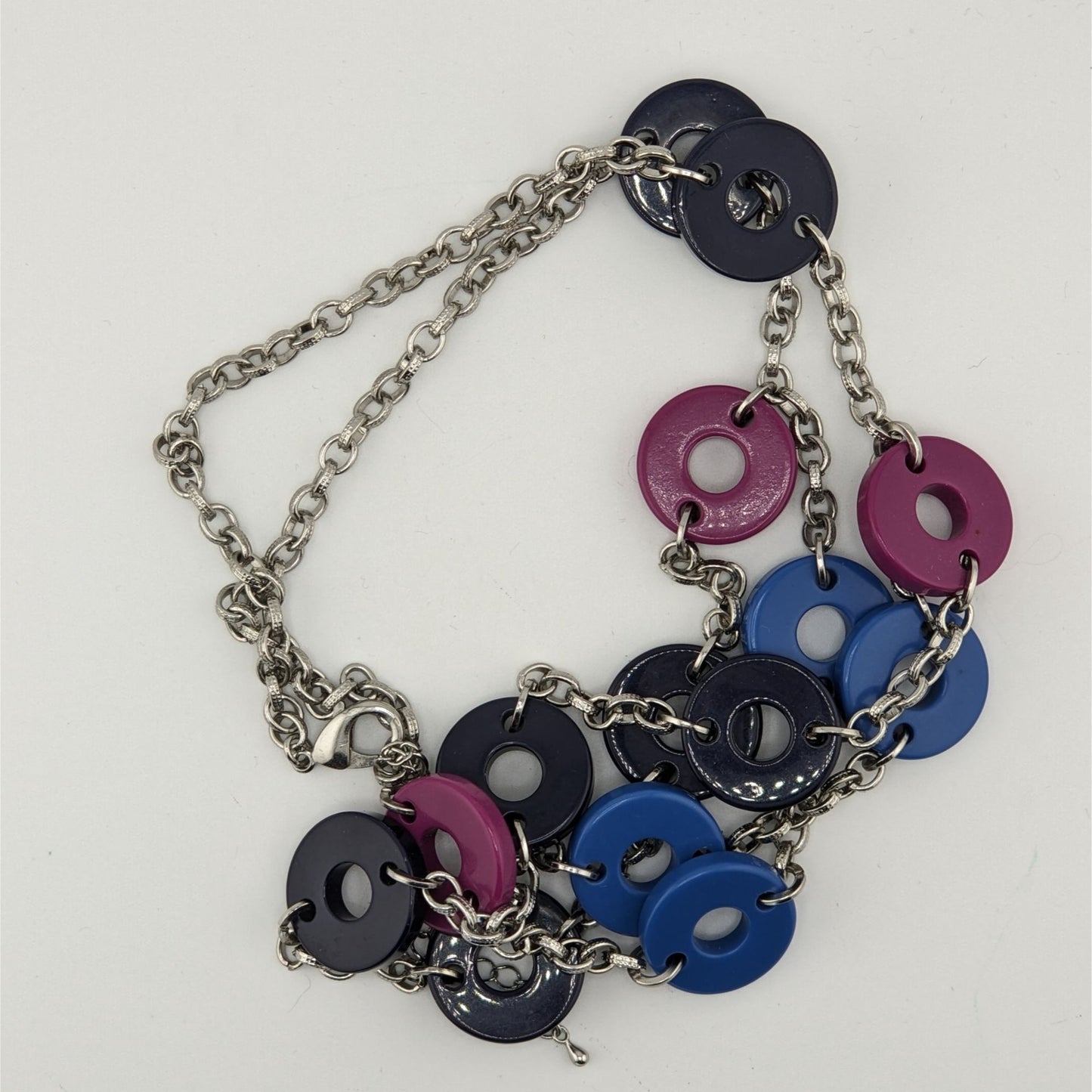 Colorful Multi-Layer Circle Layered Station Necklace