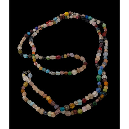 Rainbow Glass Beaded Necklace With Assorted Beads
