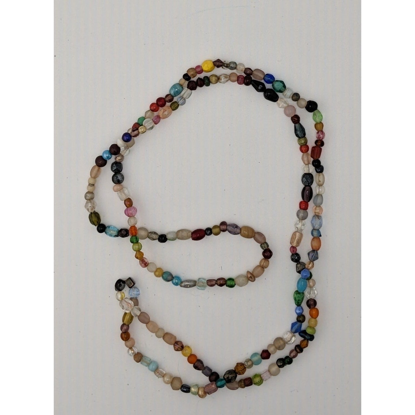 Rainbow Glass Beaded Necklace With Assorted Beads