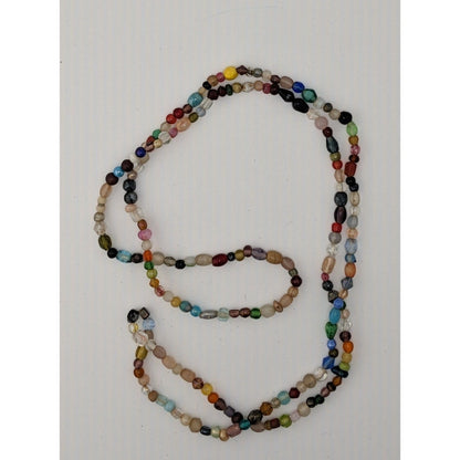 Rainbow Glass Beaded Necklace With Assorted Beads
