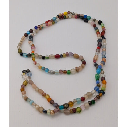 Rainbow Glass Beaded Necklace With Assorted Beads