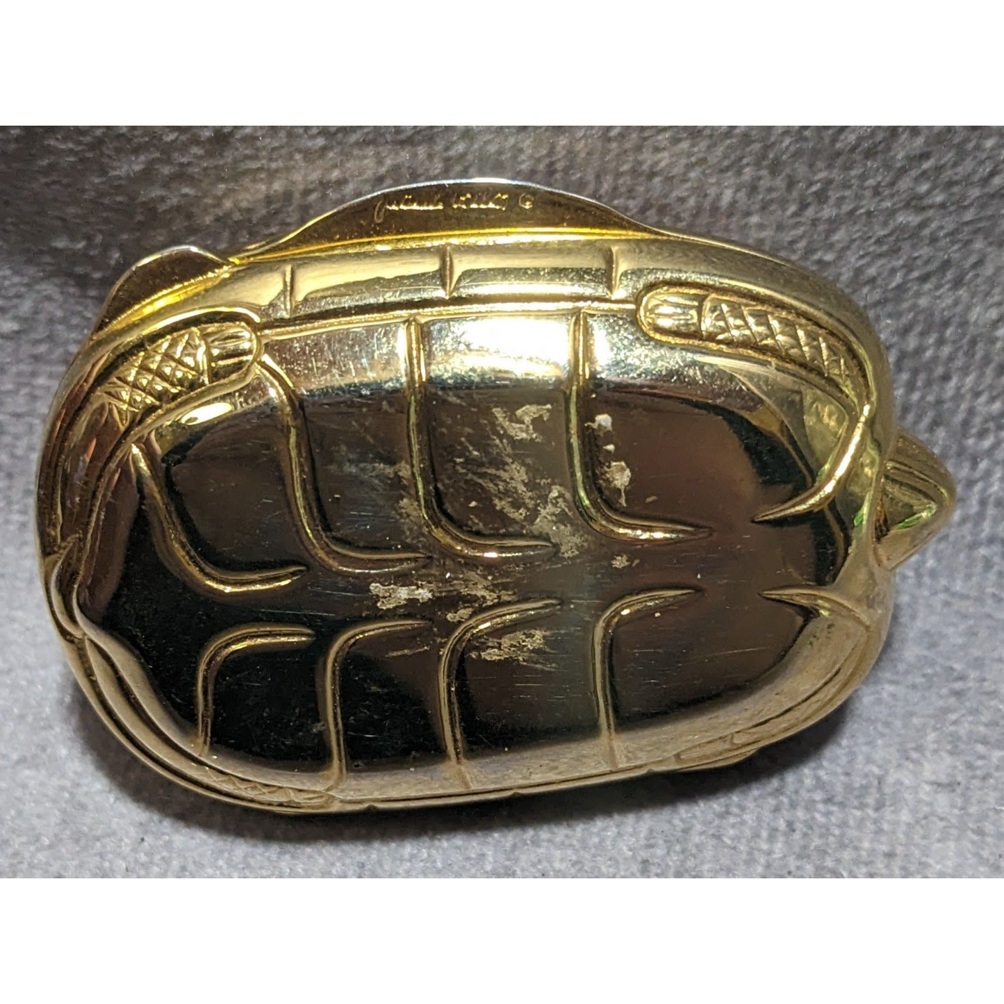 Vintage Collectible Judith Leiber Gemmed Turtle Trinket Box