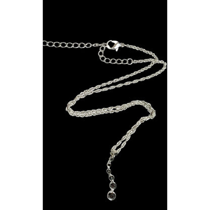 Glam Goth Elegant Rhinestone Pendant Necklace