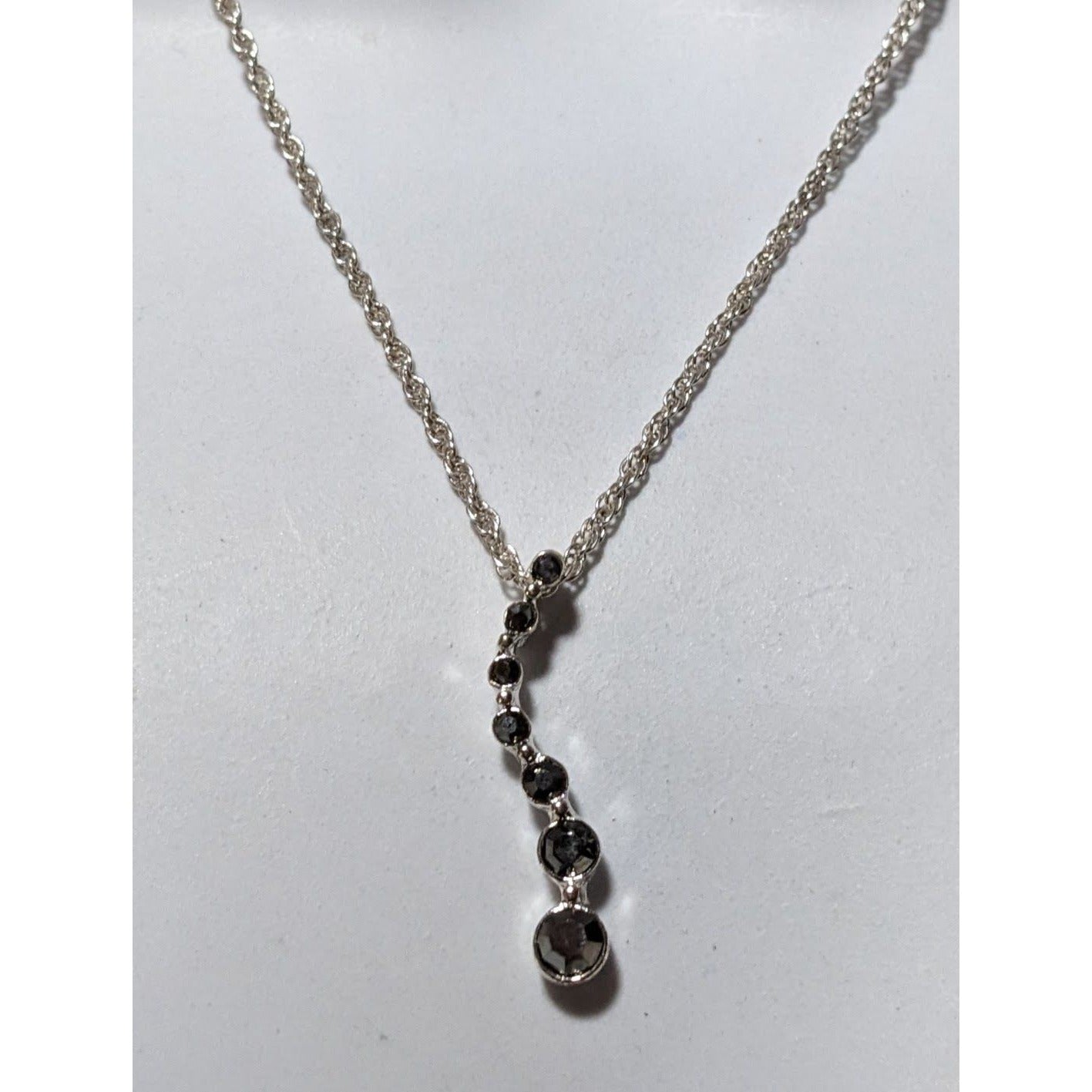 Glam Goth Elegant Rhinestone Pendant Necklace