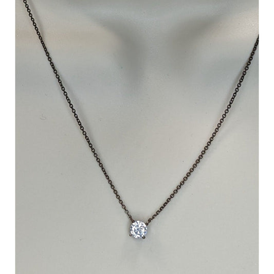Minimalist Y2K Dainty Icing Solitaire Crystal Pendant Necklace