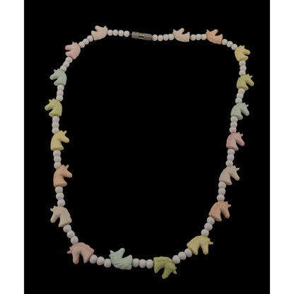 Pastel Unicorn Kidcore Beaded Necklace
