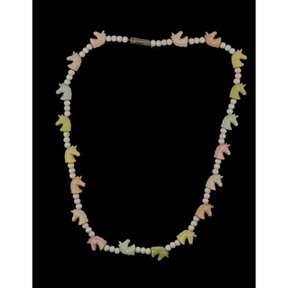 Pastel Unicorn Kidcore Beaded Necklace