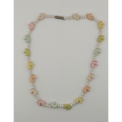 Pastel Unicorn Kidcore Beaded Necklace
