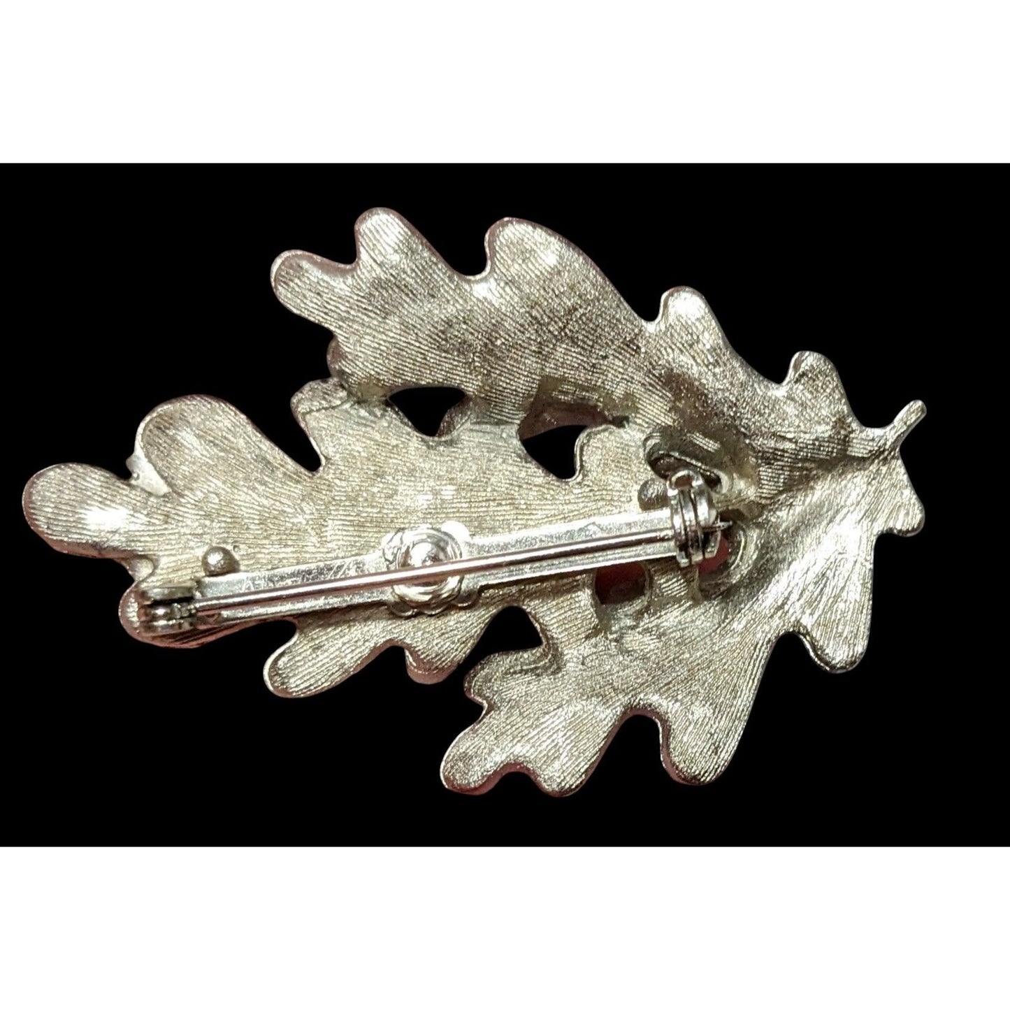 Vintage Silver Tone Oak Leaf Cluster Brooch