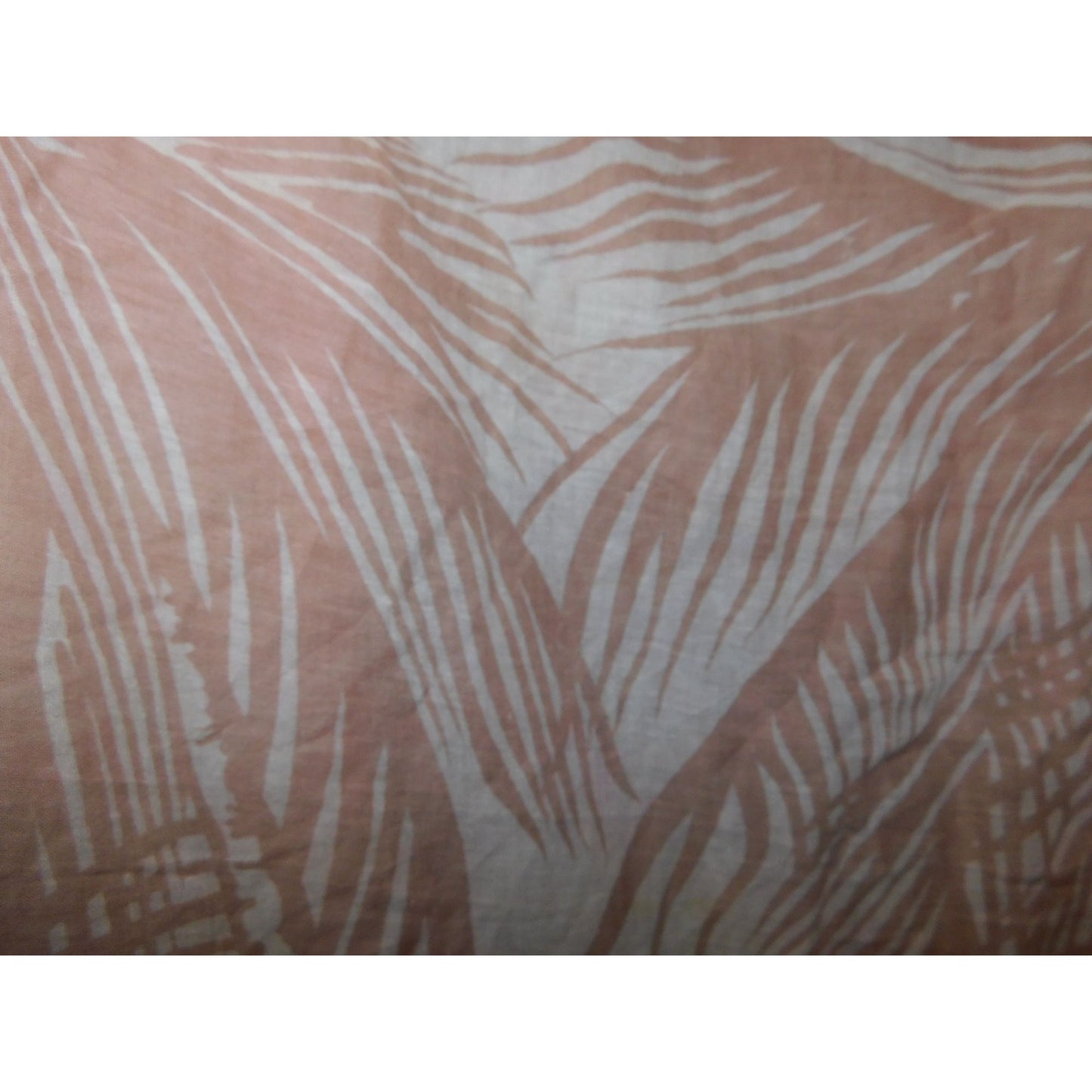 Cream And Peach Palm Tree Lightweight Scarf