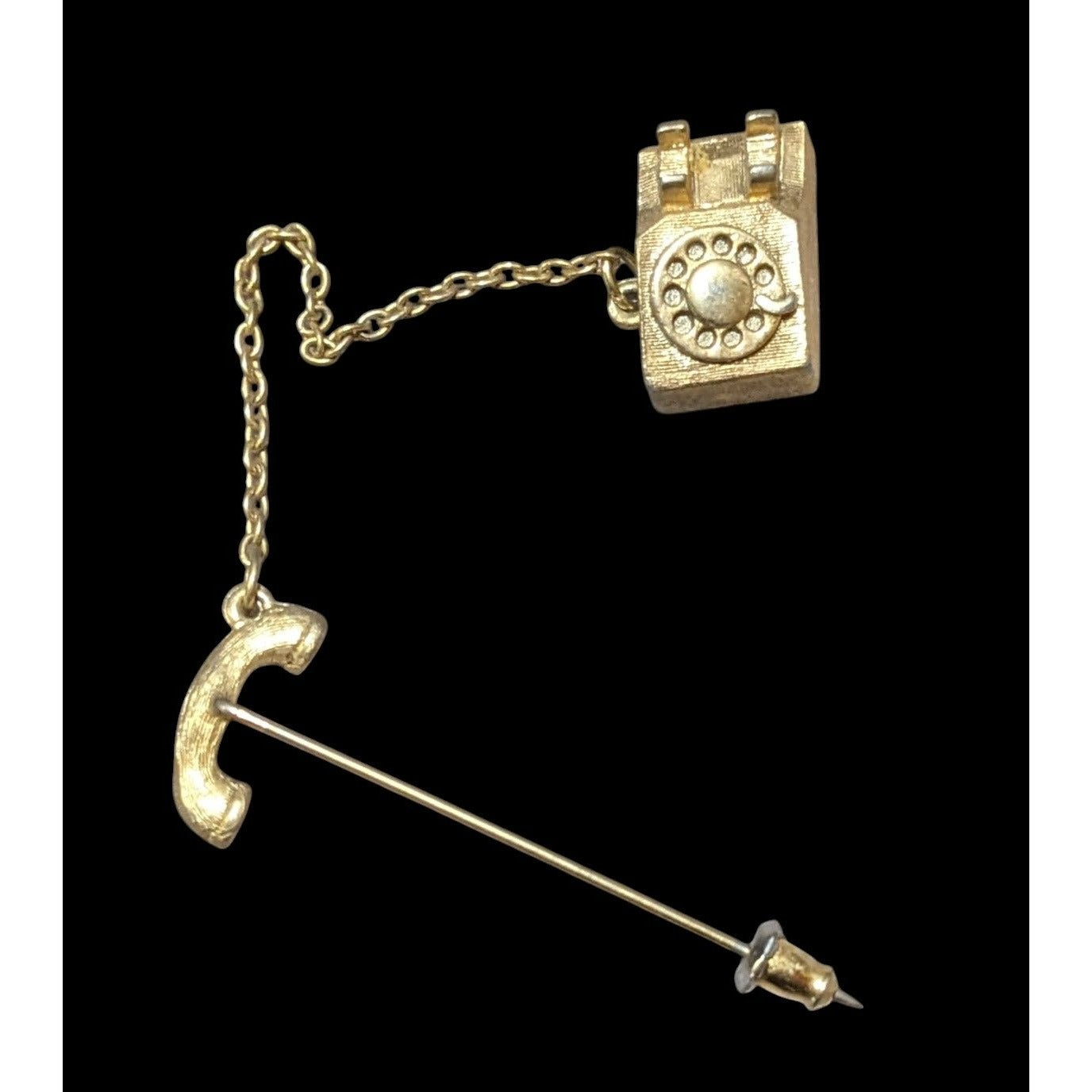 Vintage Avon Gold Tone Telephone Stick Pin