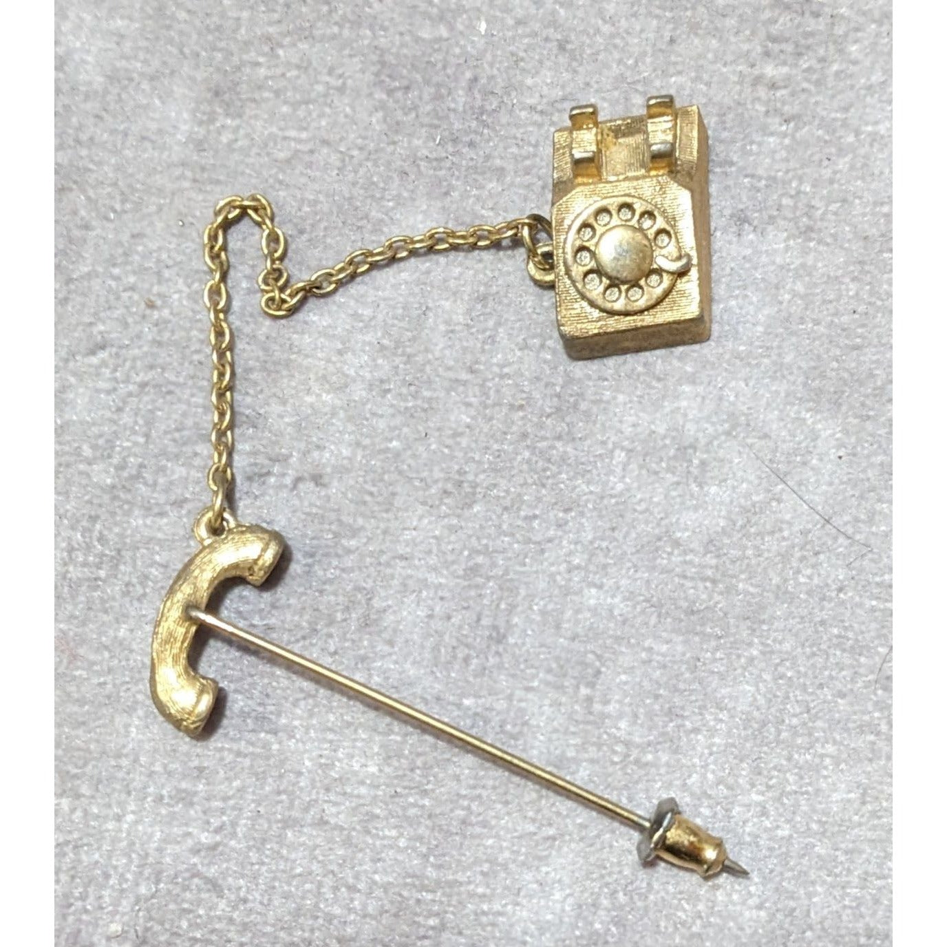 Vintage Avon Gold Tone Telephone Stick Pin