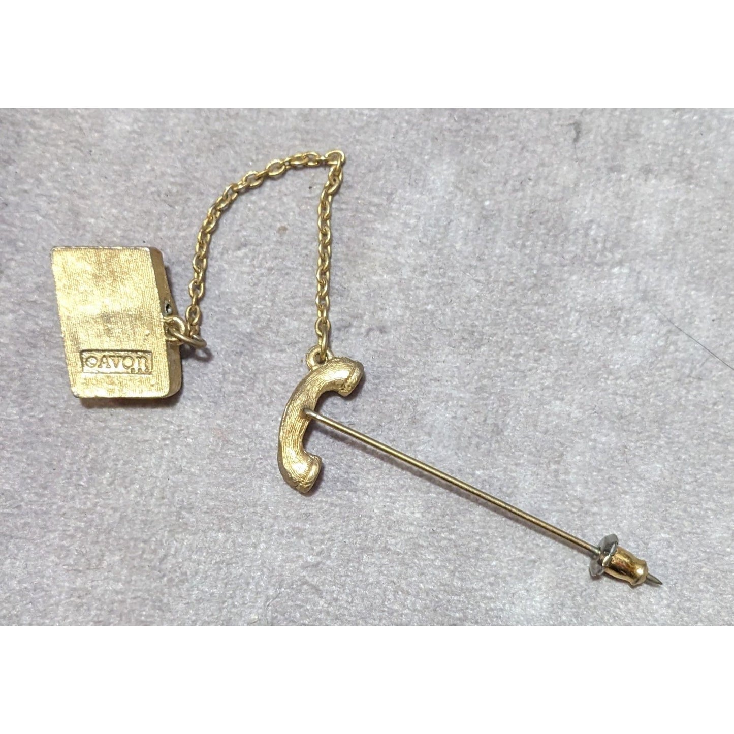 Vintage Avon Gold Tone Telephone Stick Pin