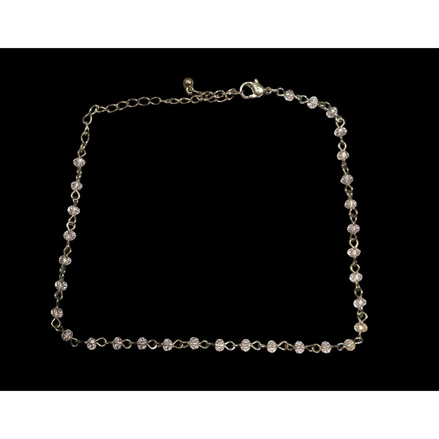 Minimalist Pink Glass Beaded Chain Necklace