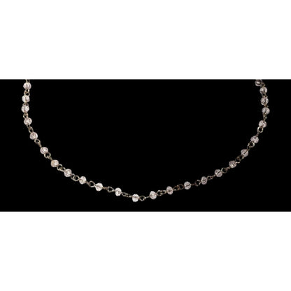 Minimalist Pink Glass Beaded Chain Necklace