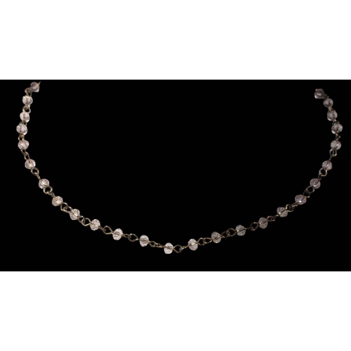 Minimalist Pink Glass Beaded Chain Necklace