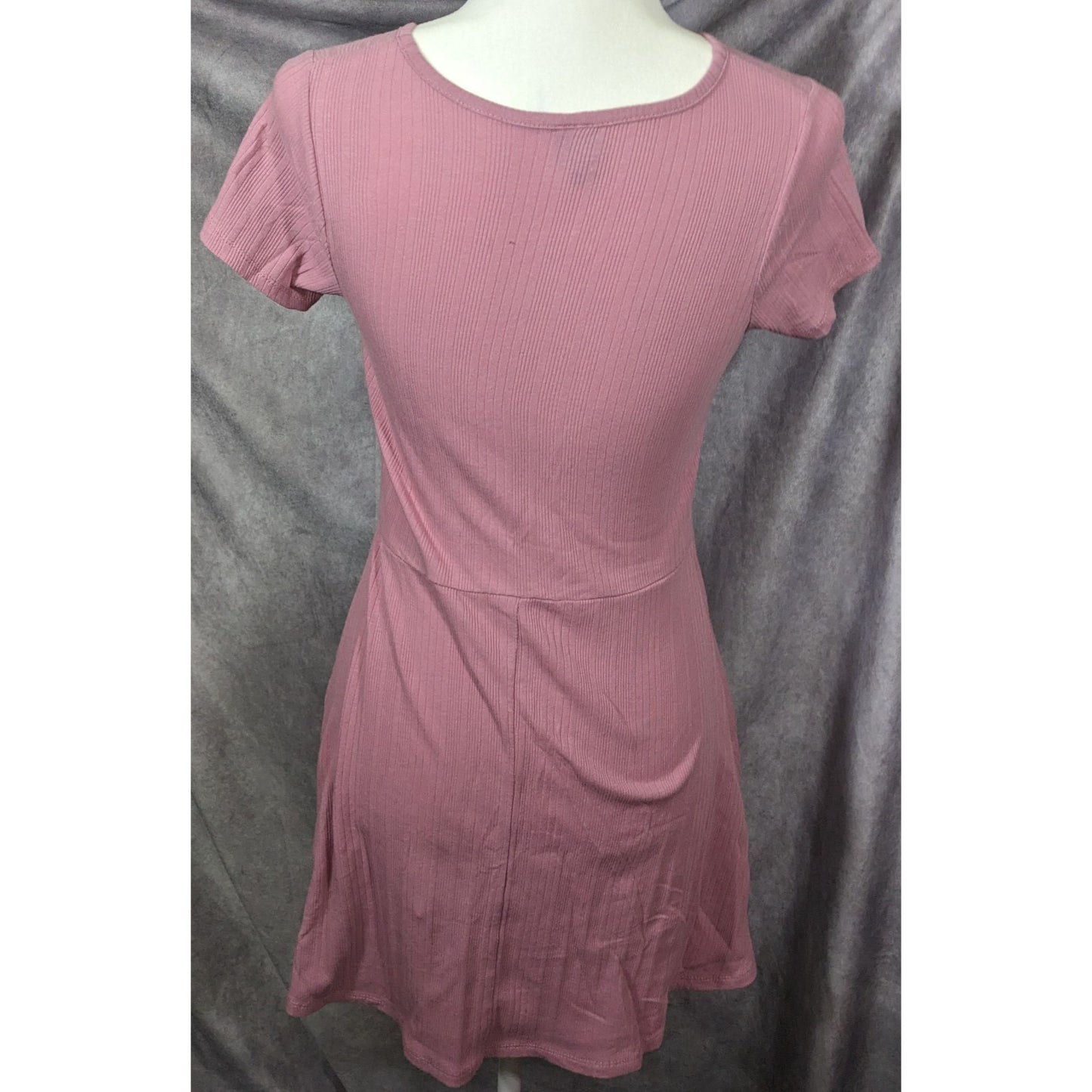 Art Class Girls Pink Ribbed Fit And Flare Dress