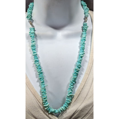 Beachy Mermaidcore Blue Shell Chip Necklace/Bracelet