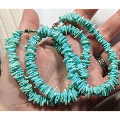 Beachy Mermaidcore Blue Shell Chip Necklace/Bracelet