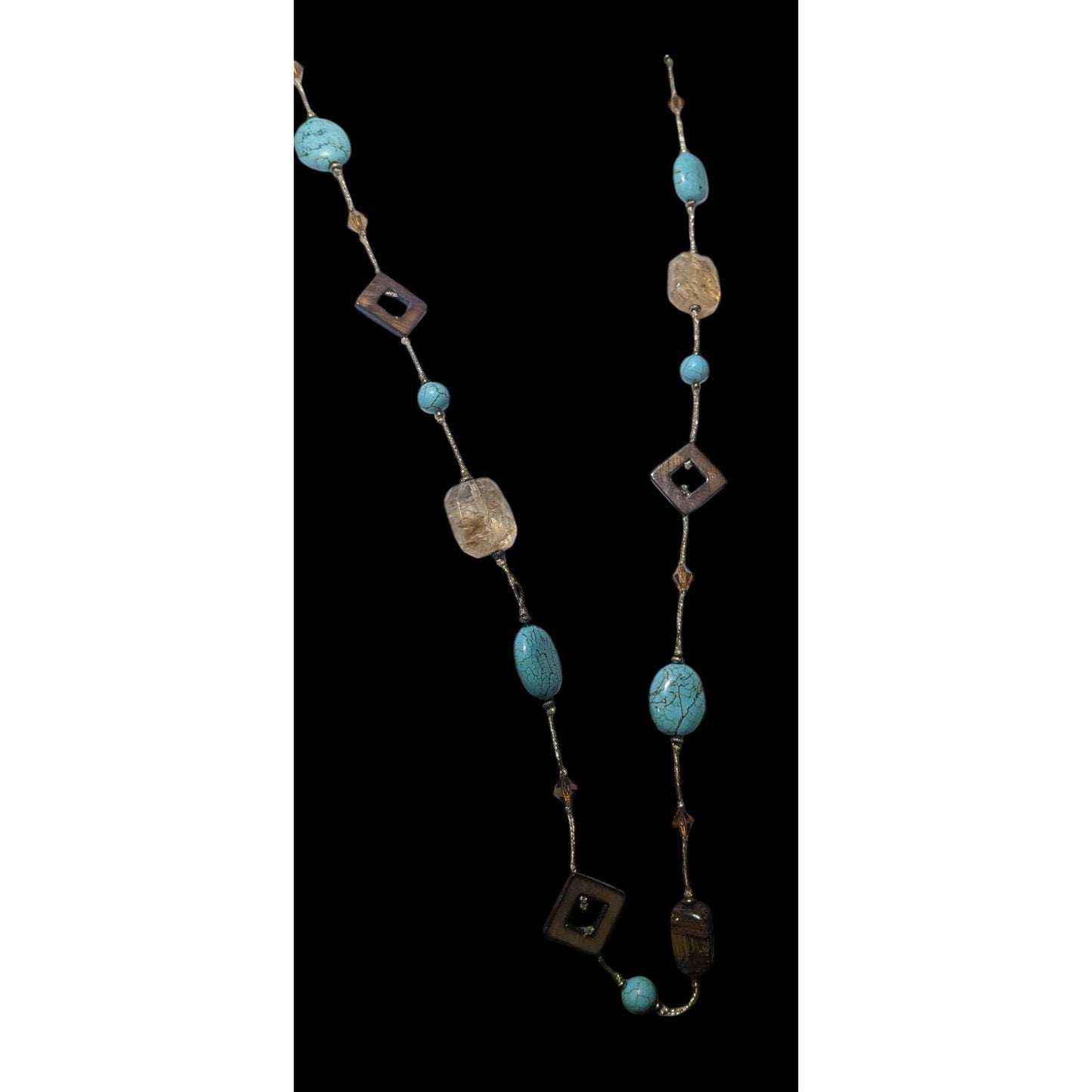 Vintage Premier Designs Mutli Gemstone Beaded Necklace