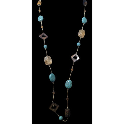 Vintage Premier Designs Mutli Gemstone Beaded Necklace