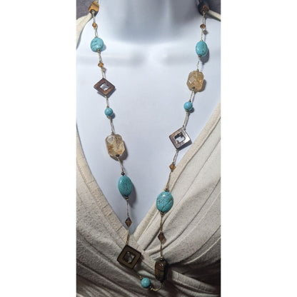 Vintage Premier Designs Mutli Gemstone Beaded Necklace