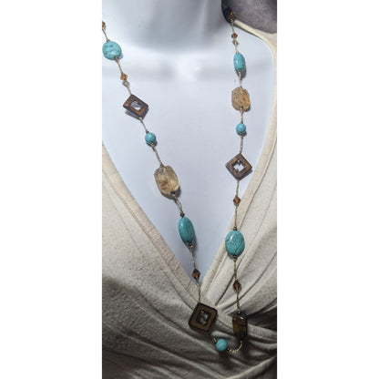 Vintage Premier Designs Mutli Gemstone Beaded Necklace