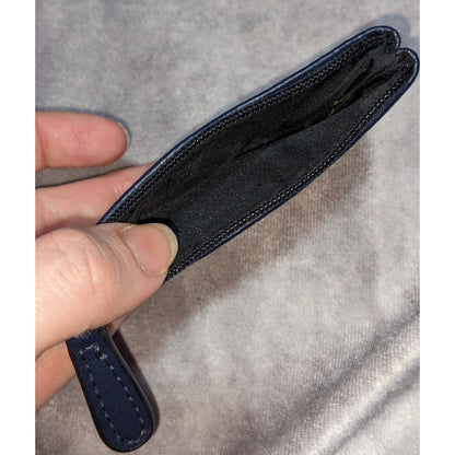 Giani Bernini Navy Blue Leather-Look Coin Purse With Gold-Tone Hardware