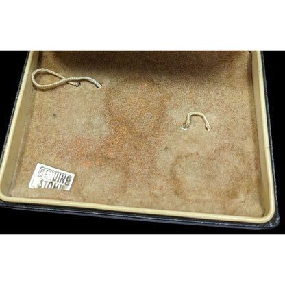 Vintage Anson Egyptian Revival Hand Carved Jade Scarab Cufflinks