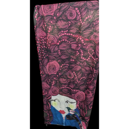 Unique Custoline Women's Portrait Art Scarf