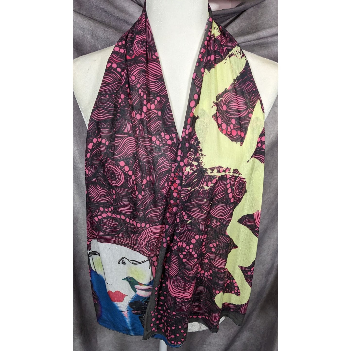 Unique Custoline Women's Portrait Art Scarf