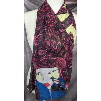 Unique Custoline Women's Portrait Art Scarf