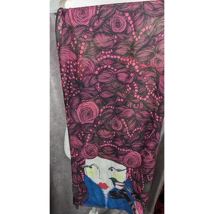 Unique Custoline Women's Portrait Art Scarf