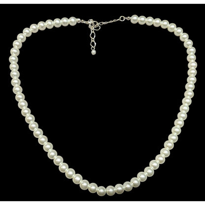 Classic Elegant Adjustable Faux Pearl Necklace