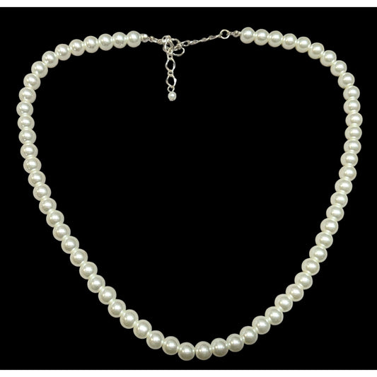 Classic Elegant Adjustable Faux Pearl Necklace